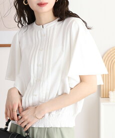 ピンタックフレア袖ブラウス風カットソー レディース 大きいサイズ レビュー特典あり