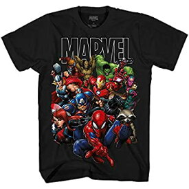 【中古】【39shop】【輸入品・未使用】マーベル★アベンジャーズ ガーディアンズ・オブ・ギャラクシー チーム アップ オールタイム メンズ 大人用 グラフィックTシャツ US サイズ: Smal（新古品）