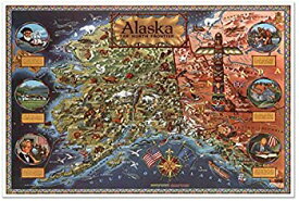 【中古】【輸入品・未使用】アンティグオス地図 - アラスカ州北フロンティアの地図 1959年頃 - 寸法 24インチ x 36インチ (610mm x 915mm)