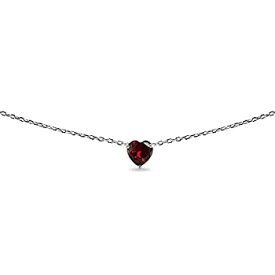 【中古】【輸入品・未使用】lovveスターリングシルバーheart-cut Created Rubyソリティアチョーカーネックレスfor Teens orレディース