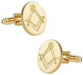 【中古】【輸入品・未使用】ゴールドトーンフリーメイソンCufflinks Cuff - Daddy