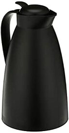 【中古】【39shop】【輸入品・未使用】(Black)★- alfi Glass Vacuum Frosted Plastic Carafe 1 L Black（新古品）