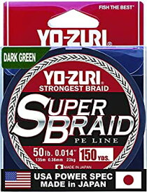 【中古】【輸入品・未使用】yo-zuri Superbraid 150?ydフローティング三つ編み、ダークグリーン、50?lb