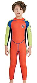 【中古】【輸入品・未使用】Dive & Sail Kids 2.5?MMウェットスーツ長袖One Piece UV保護熱水着 S(Height 37''-41'') イエロー