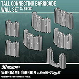【中古】【輸入品・未使用】Tall Connecting Barricade Wall Set Terrain Scenery for Tabletop 28mm Miniatures Wargame 3D Printed and Paintable EnderToys