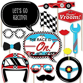 【中古】【輸入品・未使用】Let 's Go Racing???Racecar???ベビーシャワーまたはRace Car誕生日パーティー写真ブース小道具キット???20カウント