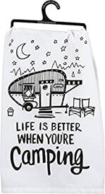 【中古】【輸入品・未使用】Life Is Better When You 'reキャンプ、キッチンタオル