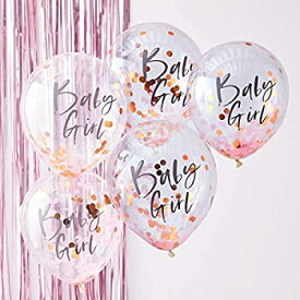 【中古】【輸入品・未使用】Pink Baby Girl Confetti Balloons - Twinkle Twinkle Range by Ginger Ray