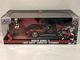 【中古】【輸入品・未使用】JADA TOYS ミニカー 1/24サイズ HWR DC Bombshells 1969 Corvette Stingray W/Harley Quinn