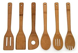 【中古】【輸入品・未使用】Lipper International 826 Set of 6 Bamboo Kitchen Tools in Mesh Bag by Lipper International