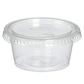 【中古】【輸入品・未使用】Reditainer Plastic Disposable Portion Cups Souffle Cup with Lids 2-Ounce 100-Pack