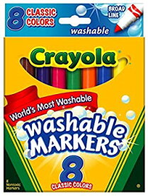【中古】【輸入品・未使用】Crayola Washable Markers Broad Point Classic Colors 8/Pack (58-7808) by Crayola