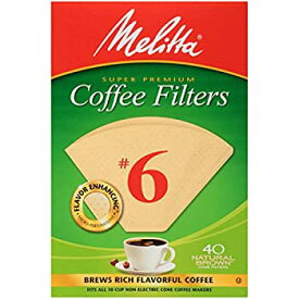 【中古】【輸入品・未使用】Melitta 626412?# 6?40?Countナチュラルブラウンコーンコーヒーフィルタ、ブラウン