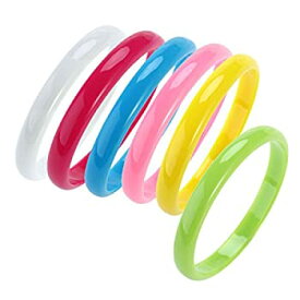 【中古】【輸入品・未使用】BESTOYARD Plastic Bangle Bracelets Candy Colour Bracelet Party Favours Pack for Birthday Party 6pcs (Random Colour))