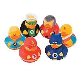 【中古】【輸入品・未使用】Fun Express Super Hero Rubber Duck Duckies Party Favors - 12 Pieces