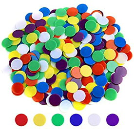 【中古】【39shop】【輸入品・未使用】Coopay★300個 カウンター チップ プラスチックマーカー ミックスカラー ビンゴチップ ゲームトークン用 ホワイト ブルー グリーン イエロー レッ（新古品）