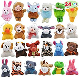 【中古】【輸入品・未使用】Joyin Toy 24 Pack of Mini Animal Plush Toy Assortment (24 units 7.6cm each) Kids Party Favours