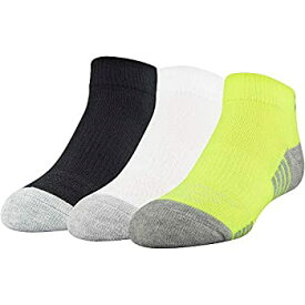 【中古】【輸入品・未使用】Under Armour Boy`s 3-Pack HeatGear Low-Cut Socks (Yellow(U3261P3-964)/Grey Youth Small (Youth Shoe Size 13.5K-4Y))