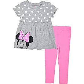 【中古】【輸入品・未使用】Disney Minnie Mouse Big Girls Short Sleeve Tunic Shirt & Legging Set (Gray 7/8)