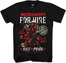 【中古】【輸入品・未使用】Marvel Deadpool Mercenary for Hire 大人用Tシャツ ライセンスコミック US サイズ: X-Large カラー: ブラック