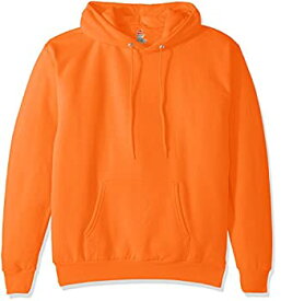 【中古】【輸入品・未使用】Hanes Men's Pullover EcoSmart Fleece Hooded Sweatshirt Safety Orange X Large