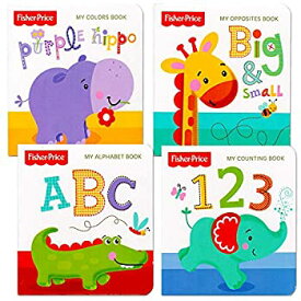 【中古】【輸入品・未使用】Fisher Price My First Books Set of 4 Baby Toddler Board Books (ABC Book Colors Book Numbers Book Opposites Book) by Fisher-Price