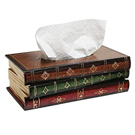【中古】【輸入品・未使用】Antique Book Design Wood Bathroom Facial Tissue Dispenser Box Cover / Novelty Napkin Holder - MyGift