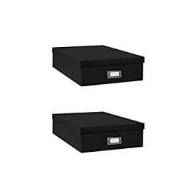 【中古】【輸入品・未使用】Pioneer Jumbo Scrapbook Storage Box Black 14.75 Inch x 13 Inch x 3.75 Inch (Two Pack) by Pioneer Photo Albums
