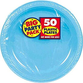 【中古】【輸入品・未使用】Amscan Big Party Pack 50 Count Plastic Lunch Plates 10 1/4 -inch Caribbean