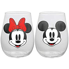【中古】【輸入品・未使用】Disney Mickey and MinnieマウスStemless、メガネのセット2