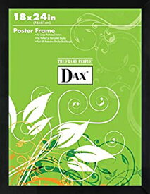 【中古】【輸入品・未使用】DAX Flat Face Wood Poster Frame Clear Plastic Window 18 x 24 Black Border by Burnes of Boston