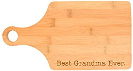 【中古】【輸入品・未使用】Best Grandma Ever Grandma Gift Kitchen Dテδゥcor Paddle Shaped Bamboo Cutting Board Bamboo by Gifts For Value