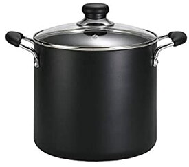 【中古】【輸入品・未使用】T-fal A92279 Specialty Total Nonstick Dishwasher Safe Oven Safe Stockpot Cookware 8-Quart Black by T-fal