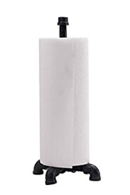 【中古】【輸入品・未使用】Pipe Decor 12PTHLDR-BK Rustic and chic Industrial Paper Towel Holder Set Electroplated Black Finish