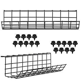 【中古】【輸入品・未使用】Under Desk Cable Management Tray - Cable Organizer for Wire Management. Metal Wire Cable Tray for Office and Home. Perfect Standing Des