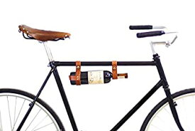 【中古】【輸入品・未使用】oopsmark 自転車ワインラックキャリア - 自転車ボトルホルダー - タンレザー