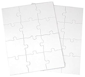 【中古】【輸入品・未使用】Inovart Puzzle-It 12-Piece Blank Puzzle 12 Puzzles Per Package 8-1/2 x 11 White by INOVART