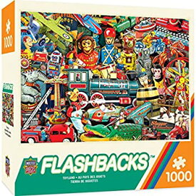 【中古】【輸入品・未使用】Masterpiecesパズル会社Flashbacks Toylandパズル(1000?Piece)、マルチカラー、19.25?" x26.75?"