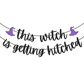 【中古】【輸入品・未使用】「This Witch is Getting Hitched」バナー ハロウィン バチェロレッテパーティー 秋 バッチ パーティー デコレーション