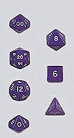 【中古】【輸入品・未使用】ジャンボRPGダイス/サイコロ Opaque Polyhedral(多面体) Purple/White 7個セット