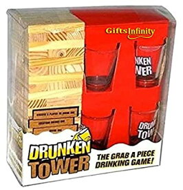 【中古】【輸入品・未使用】Gifts Infinity グラブアピース ドリンクブロックゲーム 酔った塔 木製