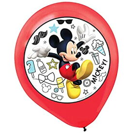 【中古】【輸入品・未使用】amscan 110424 Disneyc "Mickey on the Go" マルチカラープリントラテックスプラスチックバルーン 5個 パーティー記念品 6.5 x 4.7 x 0.3インチ