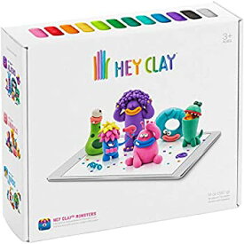 【中古】【輸入品・未使用】Hey Clay Monsters???カラフルな子供モデリングair-dry Clay、18缶with Fun Interactive App