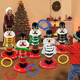 【中古】【輸入品・未使用】TURNMEON クリスマスくるみ割り人形 リングトス クリスマスパーティーゲーム おもちゃ 空気注入式リングトス キッズ ファミリー クリスマスパー