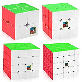 【中古】【輸入品・未使用】D-FantiX Speed Cube Bundle Moyu Mofang Jiaoshi MF2S 2x2 MF3S 3x3 MF4S 4x4 MF5S 5x5 Stickerless Maig Cube Set with Gift Box