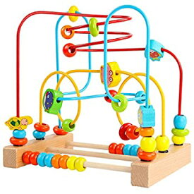 【中古】【輸入品・未使用】Timy First Bead Maze Roller Coaster Wooden Educational Circle Toy for Toddlers