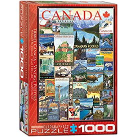 【中古】【輸入品・未使用】ジグソーパズル 1000ピース ユーログラフィックス トラベルカナダ ビンテージポスター 6000-0778