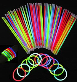 【中古】【輸入品・未使用】Glowsticks Vivii 100 Light up Toys Glow Stick Bracelets Mixed Colors Party Favors Supplies (Tube of 100) by Vivii