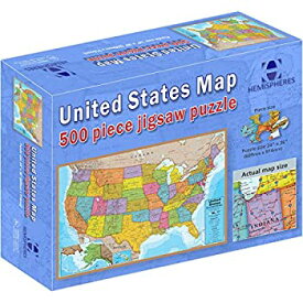 【中古】【輸入品・未使用】Hemispheres : Unites States map 500pcジグソーパズル