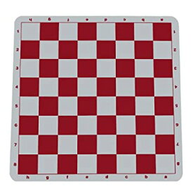 【中古】【輸入品・未使用】WE Games Red Silicone Tournament Chess Mat - 20 Inch Board with 2.25 Inch Squares with Algebraic Notation